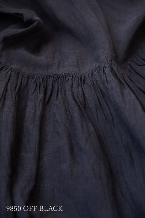 maison de soil | 80s POWER LOOM LINEN PLAIN BOAT-NECK LACE PULLOVER DRESS