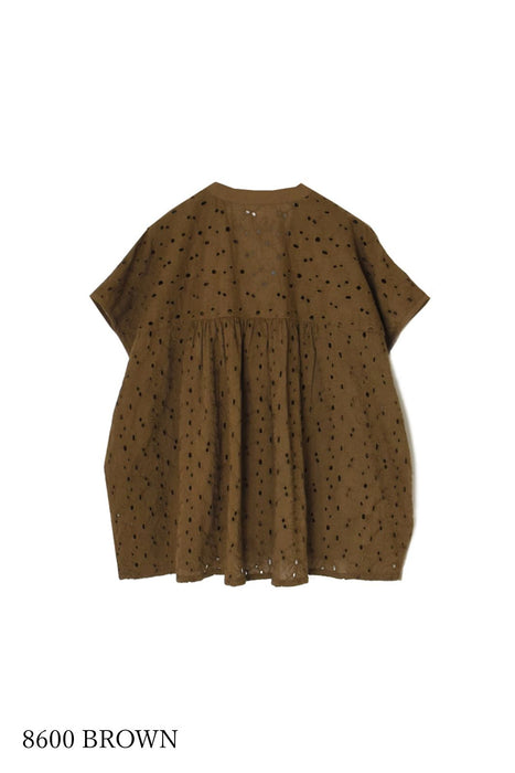 SOIL | ALL HEMLA V-NECK PINTUCK FRENCH/SL SHIRT