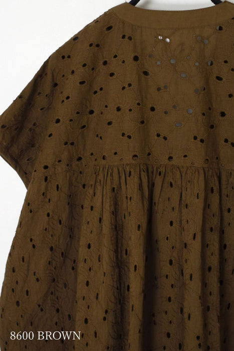 SOIL | ALL HEMLA V-NECK PINTUCK FRENCH/SL SHIRT