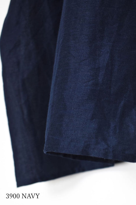 SOIL | 60s AUTO LOOM COTTON/LINEN PLAIN BANDED COLLAR FRENCH/SL PINTUCK SHIRTS