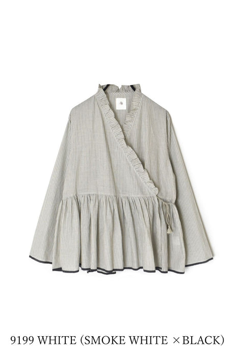 maison de soil | HANDWOVEN COTTON STRIPE FRILL CACHE COEUR