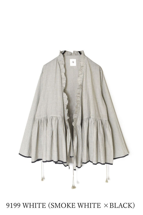 maison de soil | HANDWOVEN COTTON STRIPE FRILL CACHE COEUR