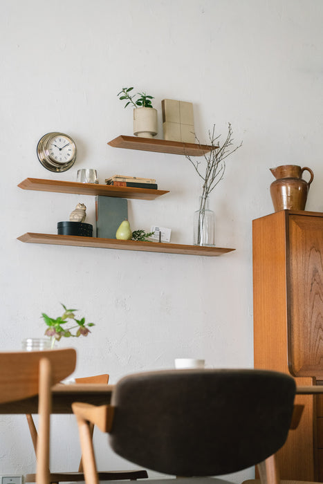 Teak Thin shelf | 棚受け一体型シェルフ