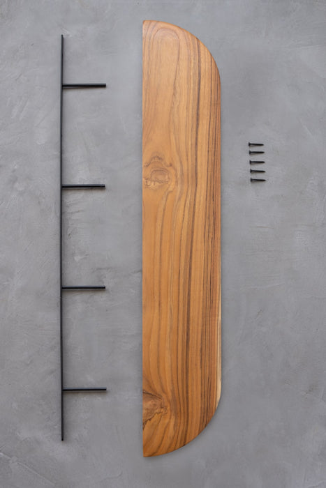 Teak Smooth shelf W900 | 棚受け一体型シェルフ ロング