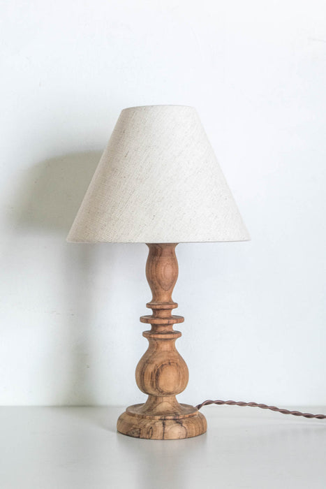 Rustic Wood Table Light 