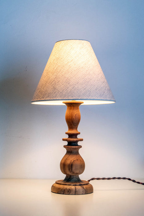 Rustic Wood Table Light 