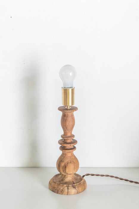 Rustic Wood Table Light 