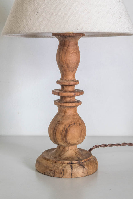 Rustic Wood Table Light 