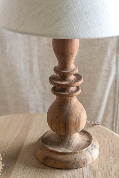 Rustic Wood Table Light 