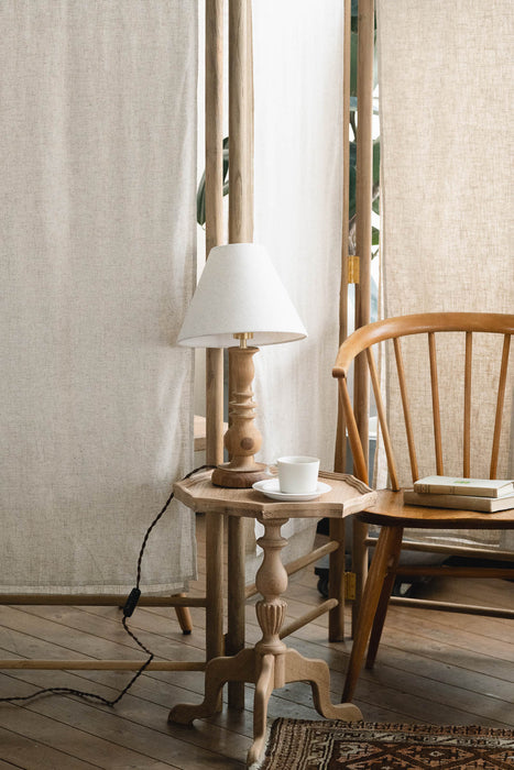 Rustic Wood Table Light 