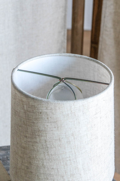 Rustic Wood Curved Table Light 