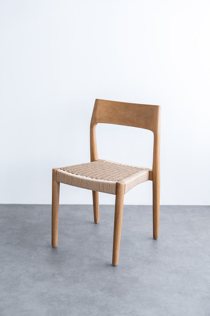 Teak ダイニングチェア 木製 チーク ペーパーコード｜ナチュラル