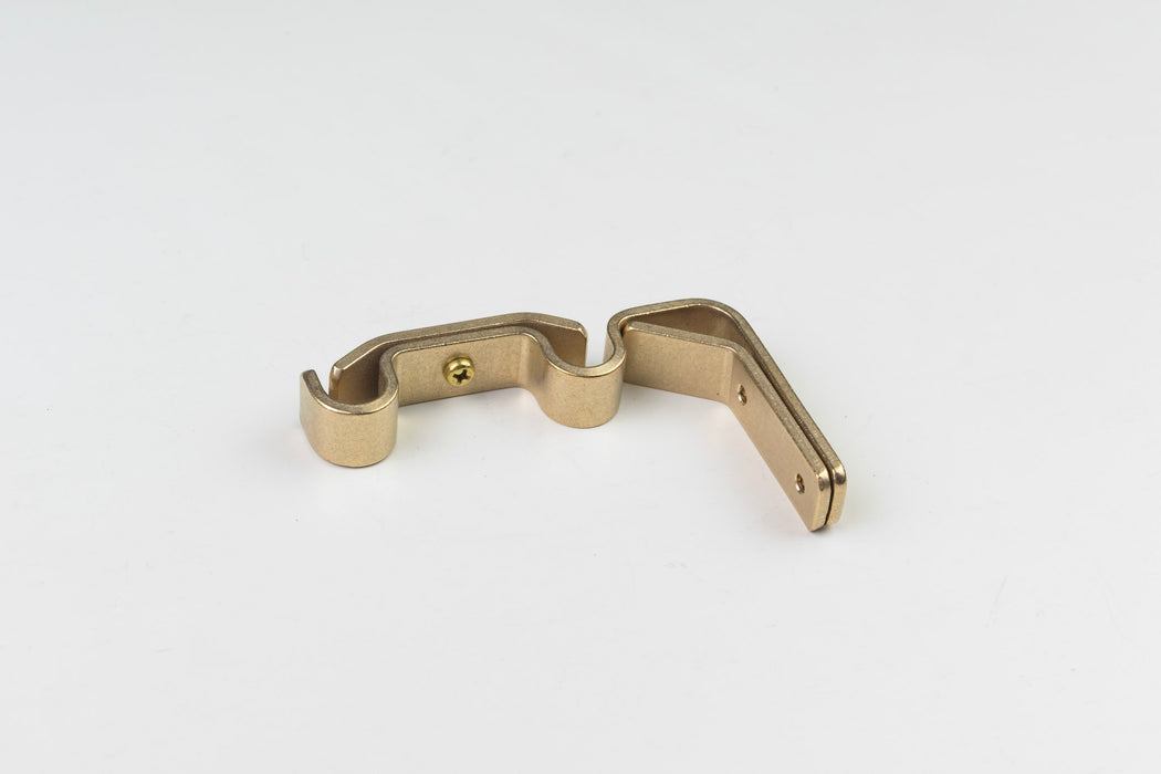 Double Brass Curtain Rail Set