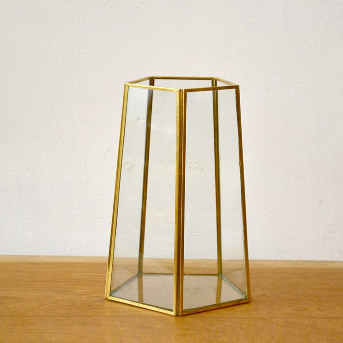 黄铜玻璃底座五边形