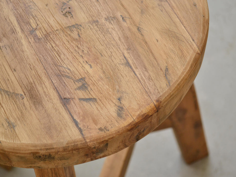 Rustic Wood round stool