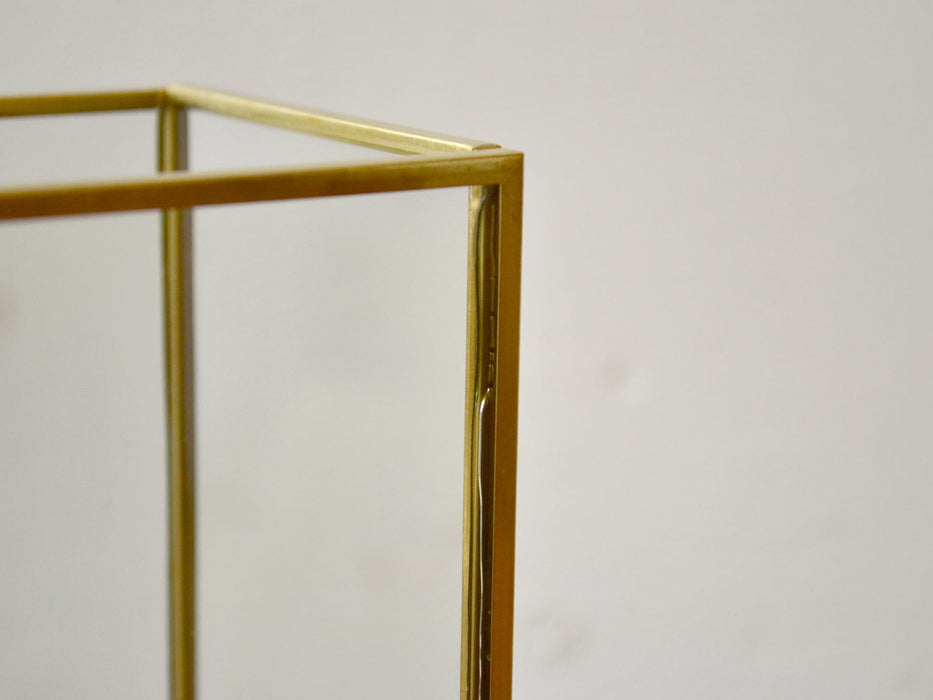 Brass glass base wide
