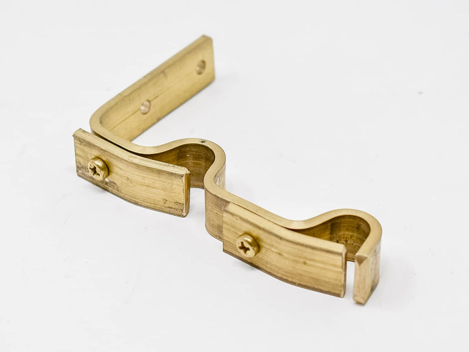 [Double] Brass curtain rail set