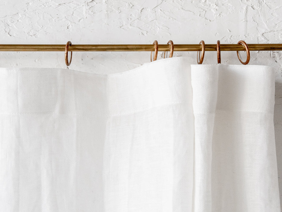 [Double] Brass curtain rail set