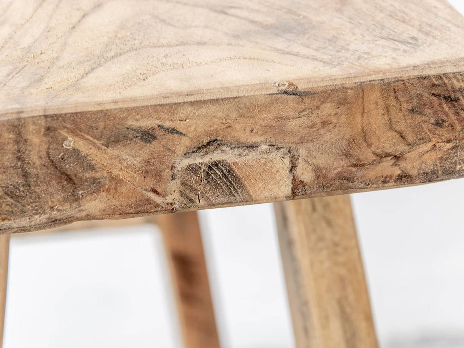 Rustic wood stool