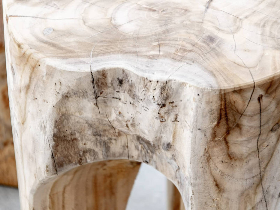 Rustic Wood Log Stool